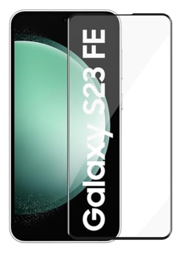 Image of Tempered Glass Screen Protector Compatible for Samsung Galaxy S23FE, A54 5G with Edge-to-Edge Protector and Easy Installation Kit, Pack of 1, Black