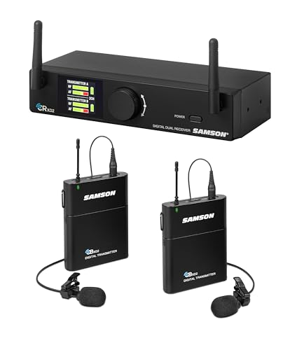 Image of SAMSON Concert XD2 Dual Presentation Wireless Microphone System Lavaliere