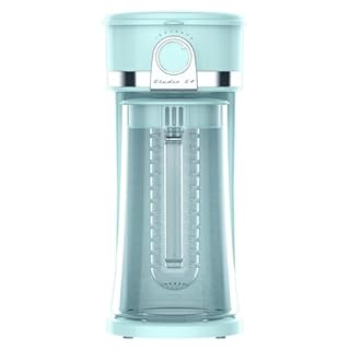 Studio 54 Retro Iced Tea Maker with Infuser, 3QT Glass Pitcher Electric Tea and Coffee Brewer, Adjustable Strength Cold Brew Maker for Iced Coffee, Iced Lattes, Sweet Tea & Fruit Infusions