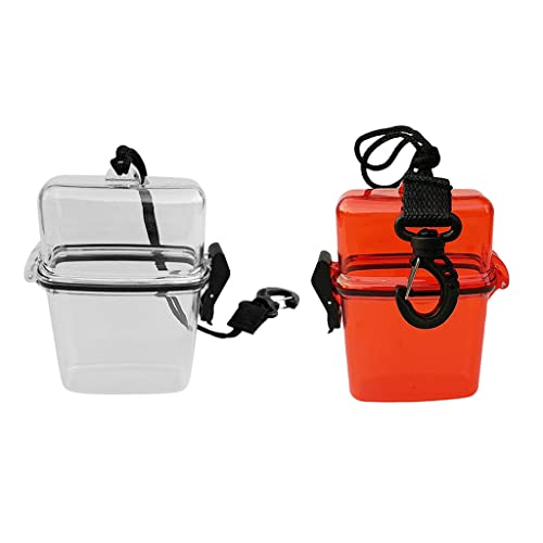 2 Set Scuba Diving Kayak Waterproof Dry Box Holder Container & String, Clip
