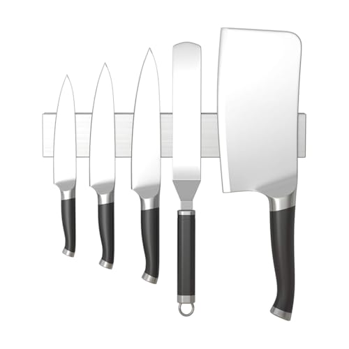 Image of Clazkit 12 Inch Stainless Steel Magnetic Knife Bar with Multi-Purpose Functionality as a Knife Holder, Knife Strip, Magnetic Tool Organizer, Art Supply Organizer & Home Organizer