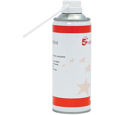 5 Star Air Duster Can HFC Free Compressed Gas Flammable 400ml (Pack of 4)