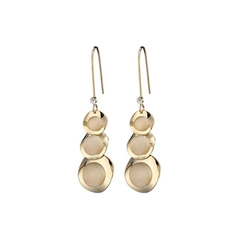 EVELYN 925 Sterling Silver Gold Plated Opal Long Dangle Drop Earrings for Women Cover