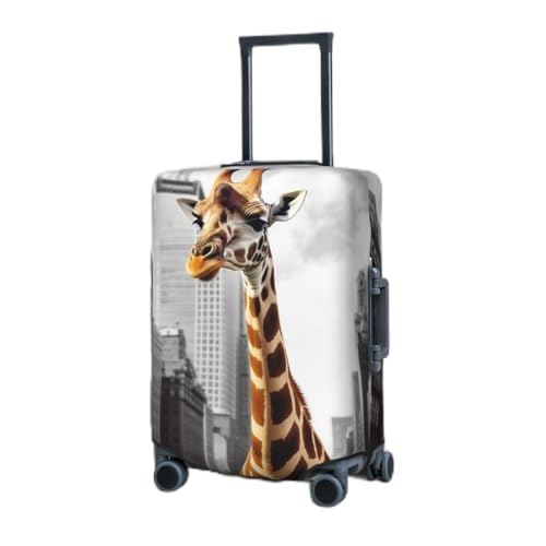 Travel Luggage Cover for Suitcase Elastic Suitcase Protector giraffe in new york Suitcase Covers Washable Suitcase Protective Cover Dust-proof Luggage Covers Fit 18-32 Inch Luggage