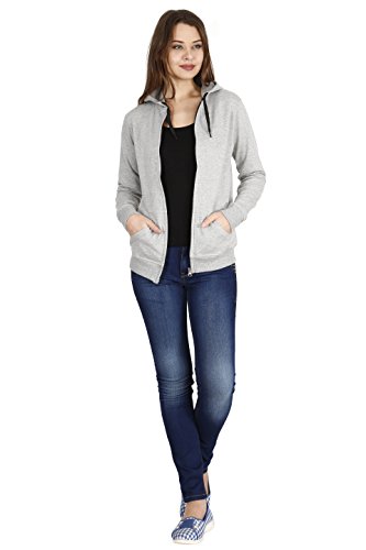 Image of Ideation Women's Cotton Full Zipper Sweatshirt Hoodies with Kangaroo Pocket