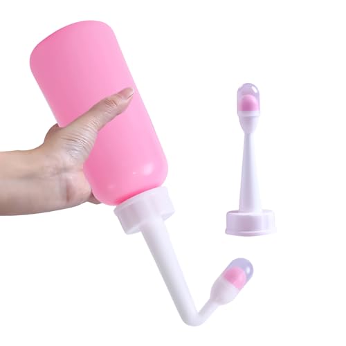 Bidé portátil de viaje – 6,7 pulgadas de limpieza íntima | TPE Bidé personal higiene femenina masculina niños posparto postoperatorio con boquilla de repuesto y bolsa para viajes casa deportes al aire