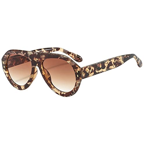 COTIA Punk Sunglasses Women Oversized Sun Glasses Men Women Thick Frame Eyewear (Large, flower)