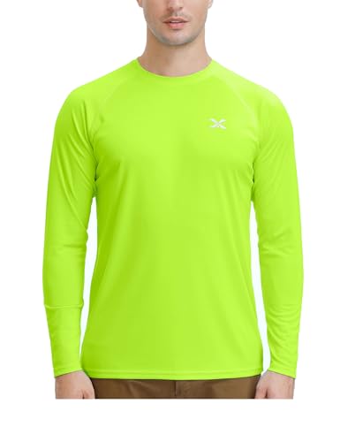 Corna Mens Long Sleeve Sun Protection Shirts UPF 50+ UV Protection Running Shirts SPF Rash Guard