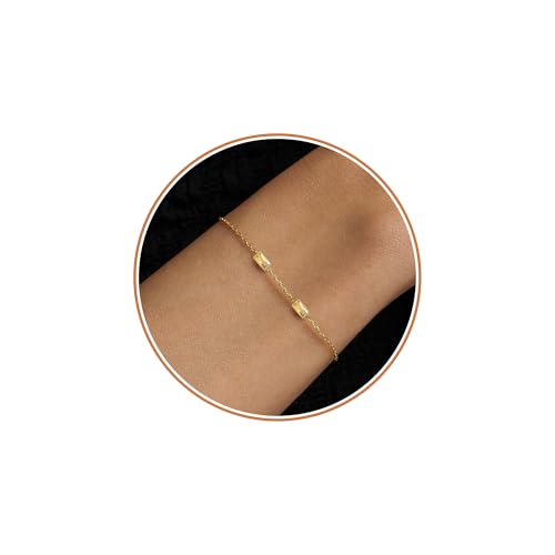 JSJOY �a���΃u���X���b�g �����p 14K�S�[���h�u���X���b�g �ϐF���Ȃ� ���f�B�[�X�����N�u���X���b�g ���ꂳ�� �N���X�}�X�M�t�g �K�[���t�����h�≜�l�ւ̒a�����v���[���g��, One Size, �C�G���[�S�[���h, �l�H�V�g����