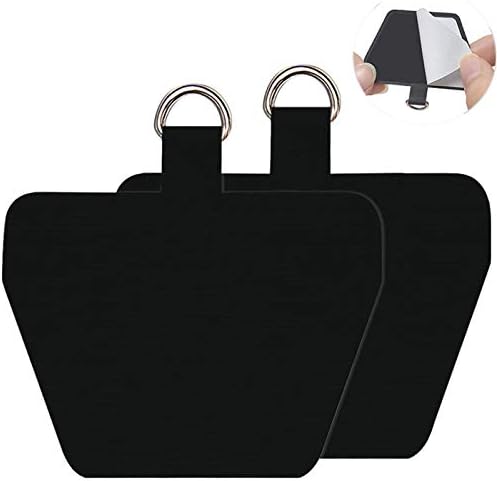 COCASES 2 Pack Phone Tether Tab, Phone Strap Replacement Part for Smartphone Safety, Phone Lanyard Connector (Black)