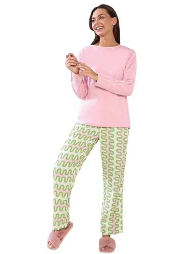 Pyjama pour femme Sweet Dreams rose taille 46 fluide ne serre pas la taille