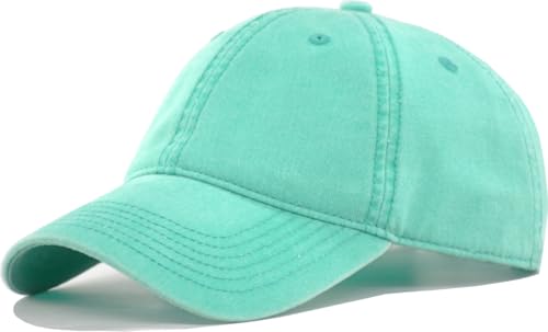 Image of Vintage Washed Cotton Baseball Caps Men Women Adjustable Unstructured Low Profile Dad Hat
