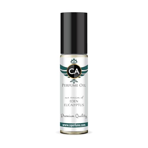 CA Perfume Originals Eden Eucalyptus Unisex Fragrance Oil Aromatic Spicy Scent Long Lasting Perfumes for Women &amp; Men Travel Size TSA Ready Mini Parfum Body Oil Roll-on 0.33 Fl Oz 10ml
