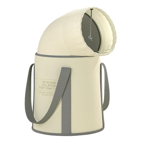 ポータブルフットバスバケット - ペディキュア洗面器、折りたたみ式コンパクト足湯桶、ハンドル付き、収納しやすいデザイン | 旅行、スパトリートメント、キャンプ、洗濯、毎日の足のケアに最適