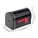 Fenteer Mailbox Postbox Christmas Modern Metal Mail Insertion Windproof Mail Box Letter Box for Gate External Outdoor Door Decoration, black