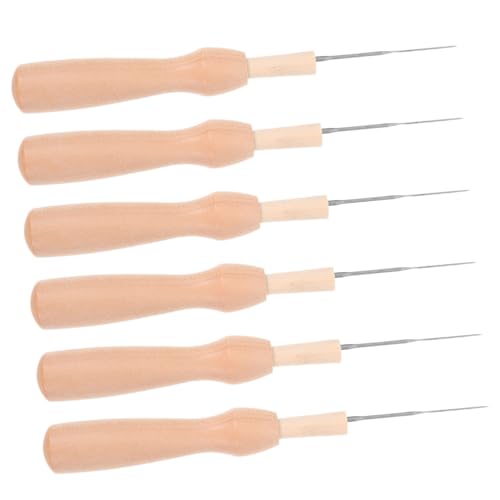 OSALADI 6Pcs Needle Felting Needles for DIY Crafting Ergonomic Handle Durable Starter Tools for Wool Felting and Embroidery Projects