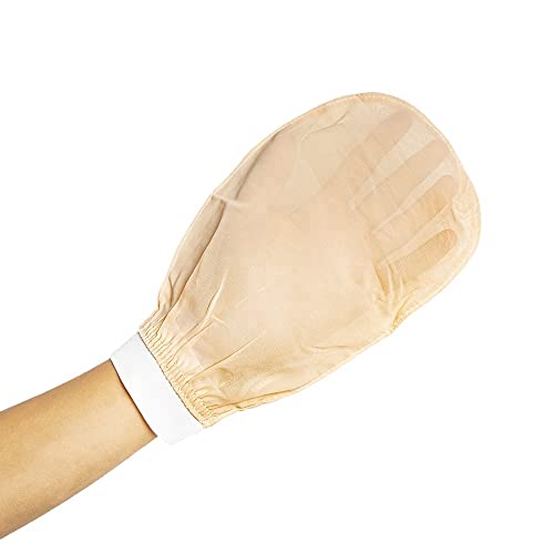 Image of ENLIWISH Silk Exfoliating Glove 100% Turkish Silk DEEP EXFOLIATING Body Scrubber Dead Skin Removal Body Exfoliator SMOOTHS SKIN Tan Removal Scrub