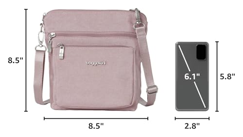 Image of Baggallini Modern Pocket Crossbody Bag for Women, 8.5 inchx8.5 inch Handbag Purse with RFID, Lightweight Water-Resistant