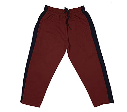 Image of IndiWeaves Girls and Boys-Unisex Fleece and Polyester Track Pants for Winters (Drak Grey,Marron,Blue,Grey,Nevy Blue,10-11 Years) Pack of 5