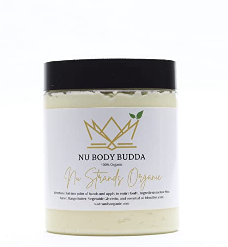 Nu Strands Organic Nu Body Budda- Vanilla Citrus, Vegan, Cruelty-Free, 24 hour Hydration, Great for Eczema, all Skin Types, Baby Friendly, Organic Ingredients 8 oz