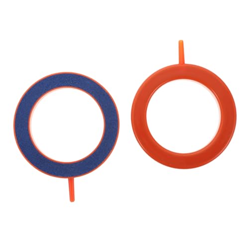 LEDMOMO 2個 バブルストーン 魚の水族館 空気 スポンジ 水槽の付属品 池用エアストーン 戦車 水槽の供給 バブルディフューザー 水槽用酸素ディフューザー プラスチック Orange