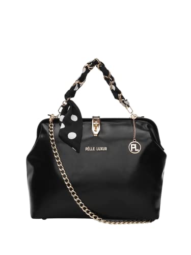 Grand sac à main en cuir noir : finissez-en avec le manque de place