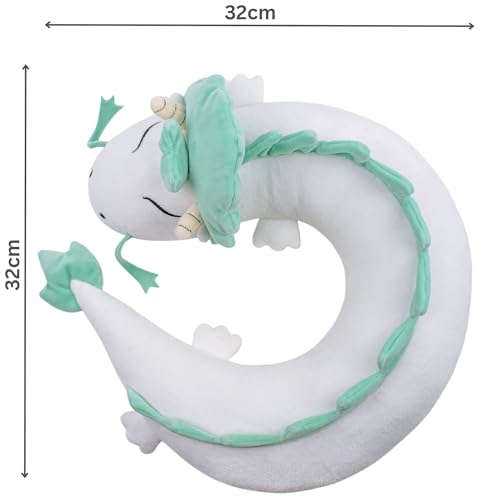 DRACA Anime Merch Plüschtier Cute Kawaii Plushies Dragon Nackenkissen Plush Merchandise Kuscheltier Travel Pillow Reisekissen Anime Kissen Süß Drache Kuscheltiere Plüschtiere
