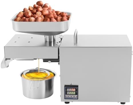 Pressa olio, in acciaio inox olio pressa 1500W Frantoio elettrico...