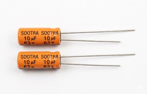 Image of Fixed Aluminum Radial Electrolytic Capacitors 10UF 63V - Pack of - 2