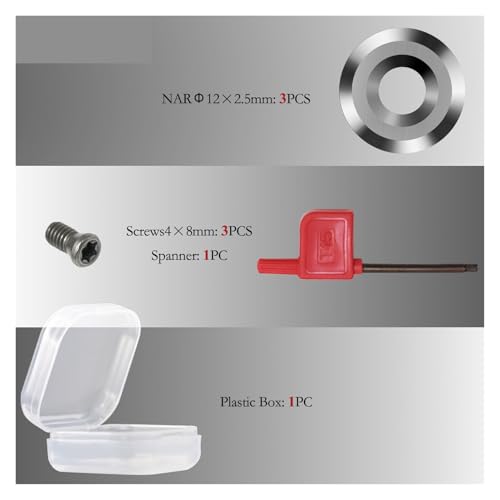 Insertos de carburo redondos de repuesto 12mm 3 piezas miniatura 3