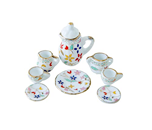 Birostiana Miniature Dollhouse Accessories 1:12 Miniatures Stuff Realistic Mini Tableware Tea Cup Set DIY Decor Ornament for Miniature Dollhouse Kitchen Party Kit