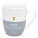 Produktbild Dekohelden24 Kaffeebecher/Tasse aus Porzellan, Motiv: Schön, DASS es Dich gibt. Größe H/Ø: 9,8 x 8,2 cm, Fassungsvermögen 250 ml, Spülmaschinengeeignet.