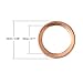 X AUTOHAUX 5pcs Copper Washer Flat Sealing Gasket Ring Spacer for Car 18 x 25 x 1.5mm