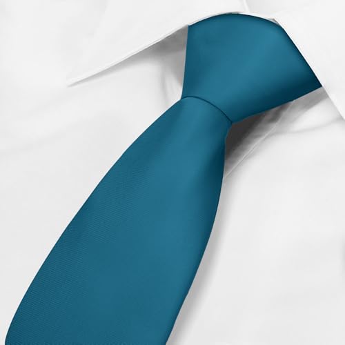Image of Men's Classic Satin 3.15 inch Soild Color Necktie Wedding Business Tie & Gift Box