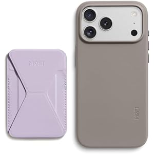 MOFT Magnetic Wallet Stand Peppermint & MOVAS Snap Case for iPhone 17 Pro Max Taupe