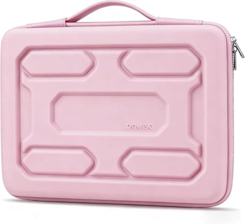 DOMISO 18 inch Laptop Sleeve with Handle Shockproof Computer Bag Waterproof EVA Protective Carrying Case for 17.3 MSI GS73VR Stealth Pro/HP Envy 17/LG Gram 17/ROG Strix GL702VS Pink