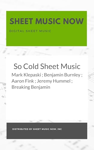 So Cold Sheet Music