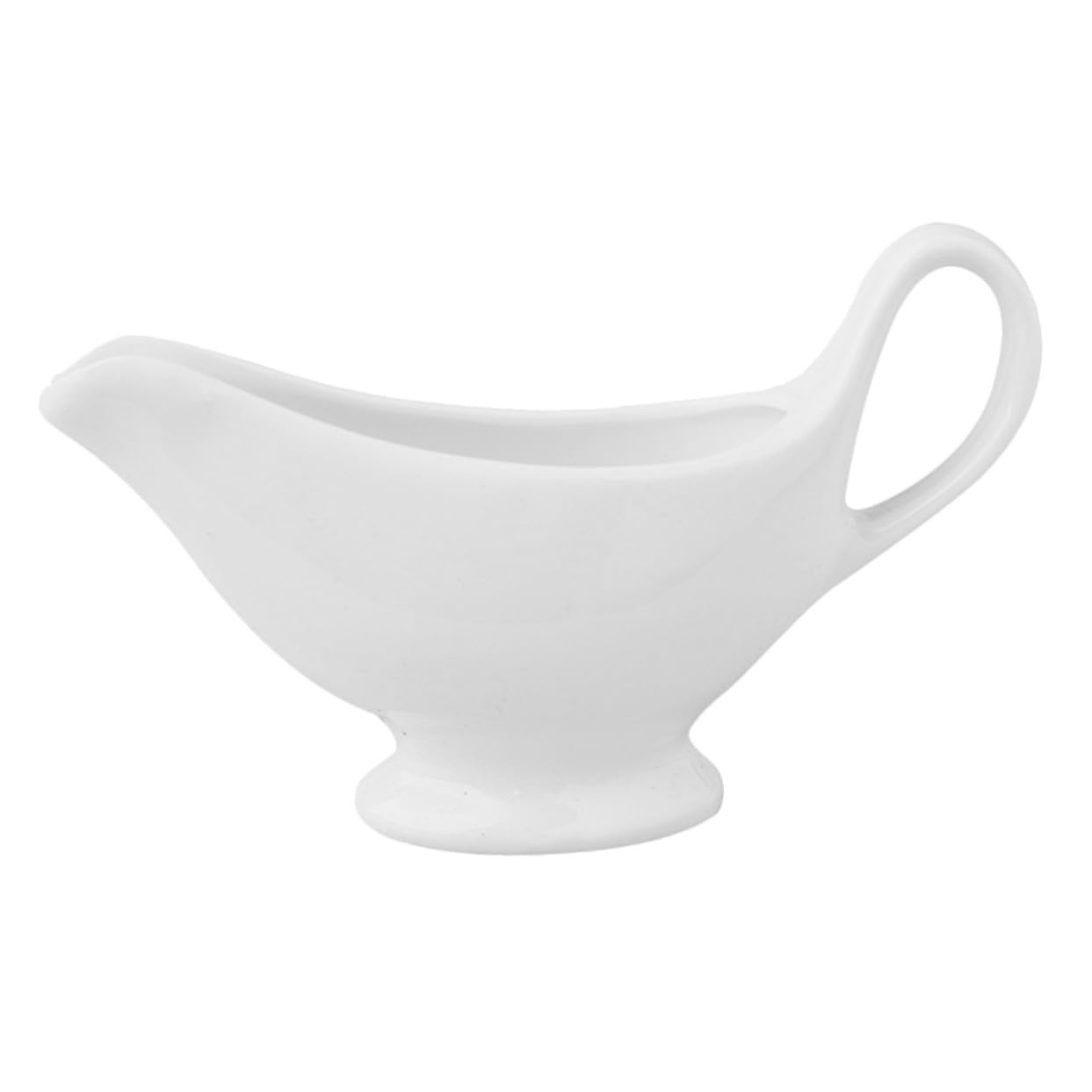 Saucière en céramique blanche avec poignée bol à sauce de table