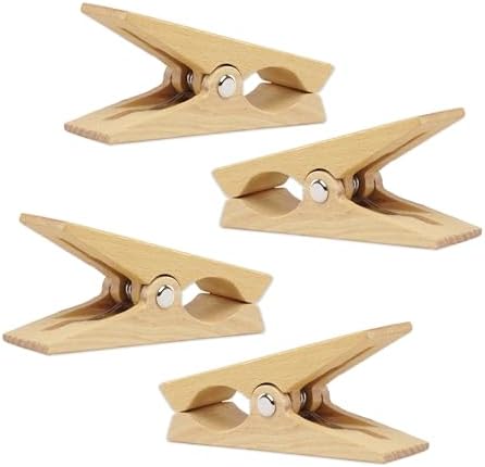 Rayher 6400500 Rundkopf-Wäscheklammern Holz, 11 cm lang, Beutel 50 ...