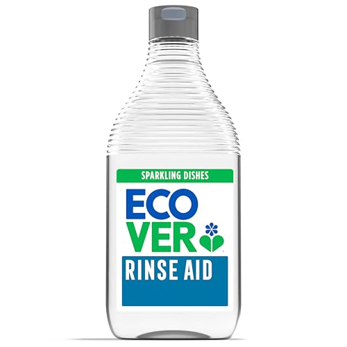 Ecover Dishwasher Rinse Aid Sparkling Dishes and Quick Drying Action For The Ultimate Clean Pack of 1 450ml