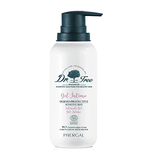 Dr. Tree | Hypoallergenes Dermoprotektives Intimgel | ECO Hygiene und Feuchtigkeitsspendend | Stärkt das Hautmikrobiom , Stellt die Flora Wieder her , Beseitigt Geruch und Lindert Juckreiz | 200 ml Cover