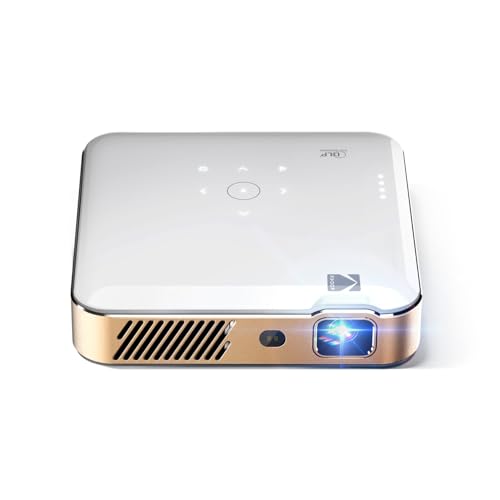 Kodak Luma 500 Mini Beamer | 1080p Full HD Tragbarer Outdoor Projektor mit WLAN, Bluetooth, HDMI & USB | Google TV 11.0 OS, Netflix zertifiziert, Chromecast integriert, 150 Lumen, 150 Lumen, 150 Zoll