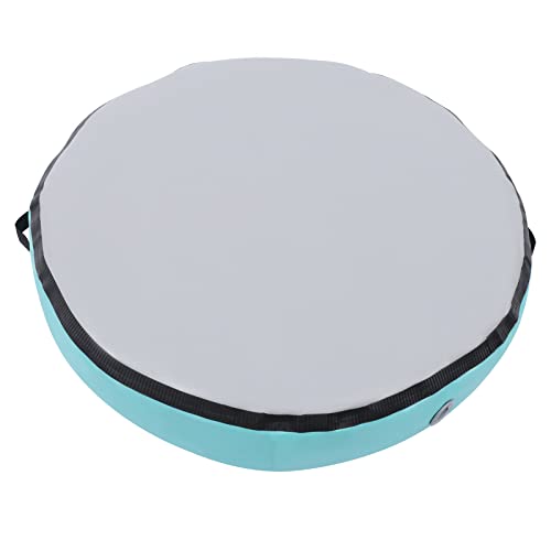 KIOPOWQ Opblaasbare gymnastiekmat, sportmat, ronde yogamat, fitnessmat, tumbling-mat, pilatesmat met luchtpomp, pvc… - Image 5