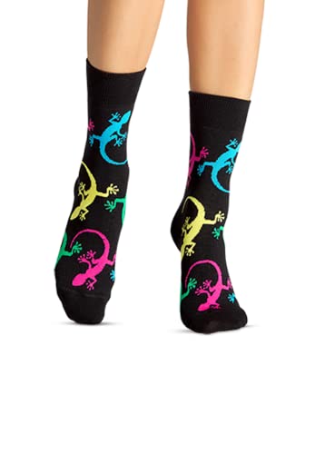 JNRB Men's Cotton Colorful Bright Crew Dress Novelty Socks Funny Reptiles Amphibians Exotic Animal Insects Printed, L-XL3