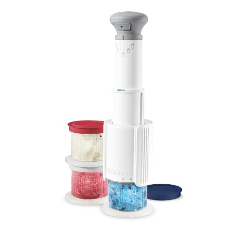 Image of Cuisinart Ice Cream Maker - Cuisinart FastFreeze 250th Celebration Edition Ice Cream Maker, 5-in-1 Ice Cream, Milkshakes, Slushies, Sorbets and Mix-Ins, Freeze Wand, Two 0.5-Pint Mixing Cups with Lids