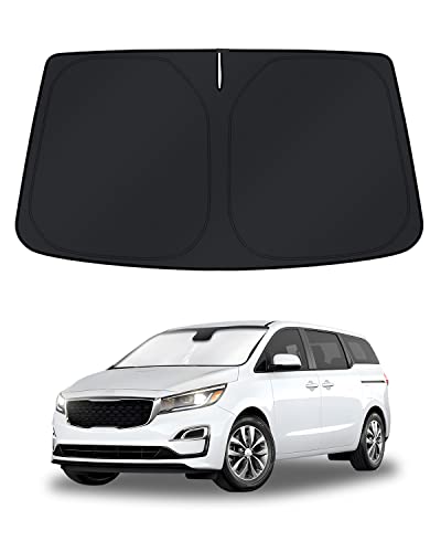 Image of KUST Windshield Sun Shade for Kia Carnival /Sedona 2015-2019 2020 2021 Window Accessories Shade Sun Visor Cover Foldable Block UV Rays