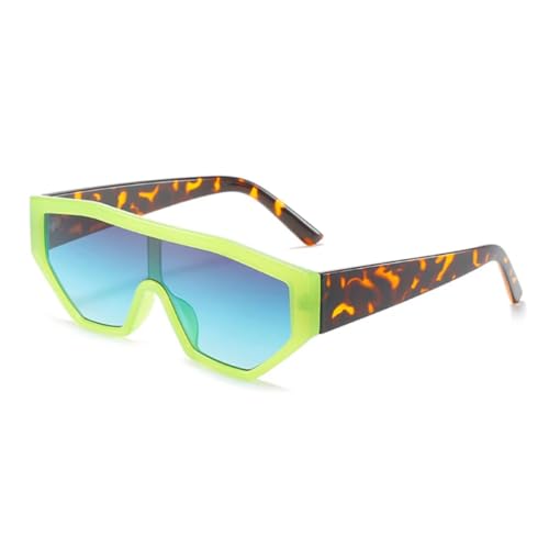 Lunettes de soleil rétro à grande monture une pièce style punk unisexe UV400
