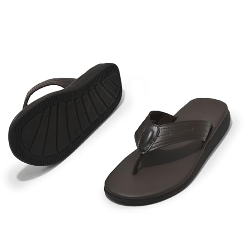 Image of Woodland Men Brown Leather Slipper