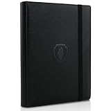 Trading Card Binder 9 Pocket, Fabmaker PU Cover Card Collection Binder for 360 Cards, Premium Card B
