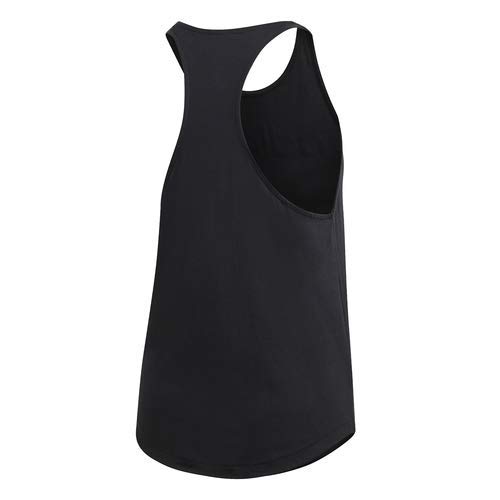 adidas Women\'s Essentials Linear Loose Tank Top, Black/White, Medium